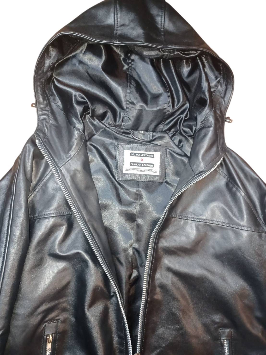 ALMA004フーディージャケット COW HIDE