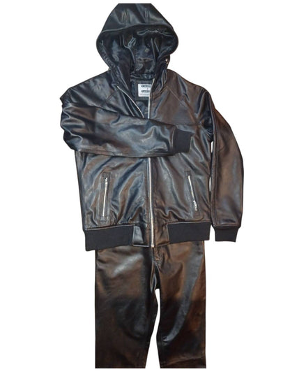 ALMA004フーディージャケット COW HIDE