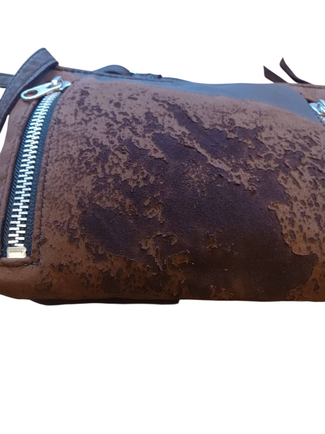 AL BAG サコッシュ アイヌ紋様柄裏地 ダメージ素材