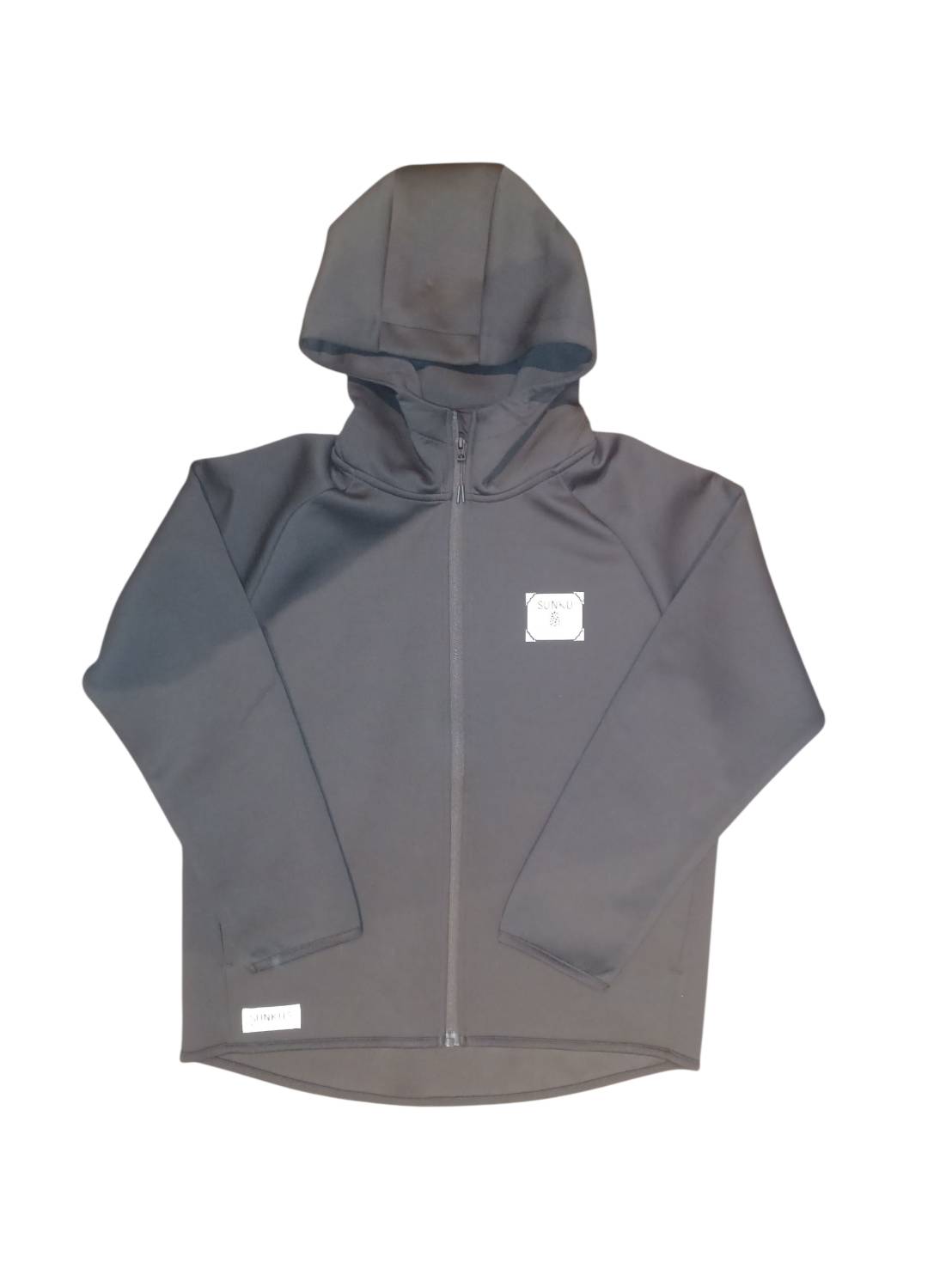 SUNKUフレームロゴジップパーカー