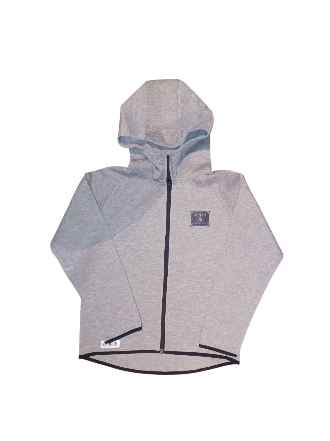 SUNKUフレームロゴジップパーカー
